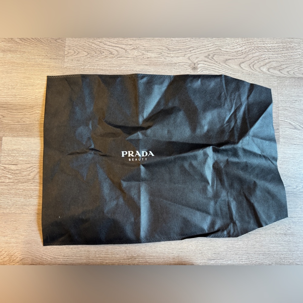 Prada black polyester beauty bag tote